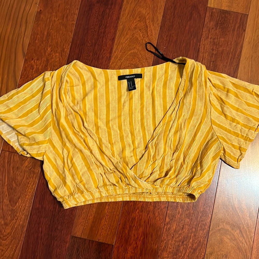 Forever 21 yellow crop top
